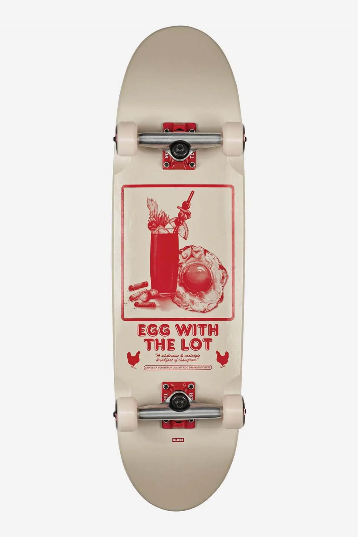 Globe Eggy 8.625'' compleet skateboard off-white / the lot