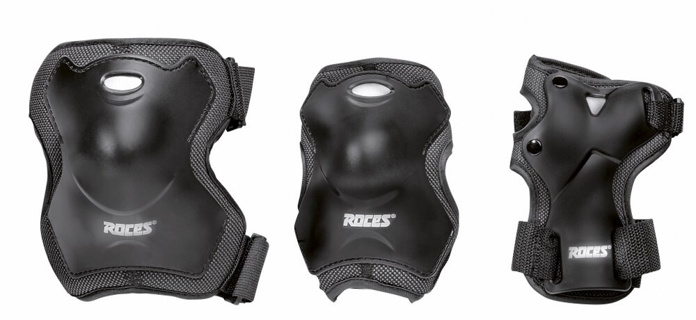 knuffel Echt vochtigheid Roces Super 3-pack skate beschermers voor inline skate zwart | L |  8020187641744