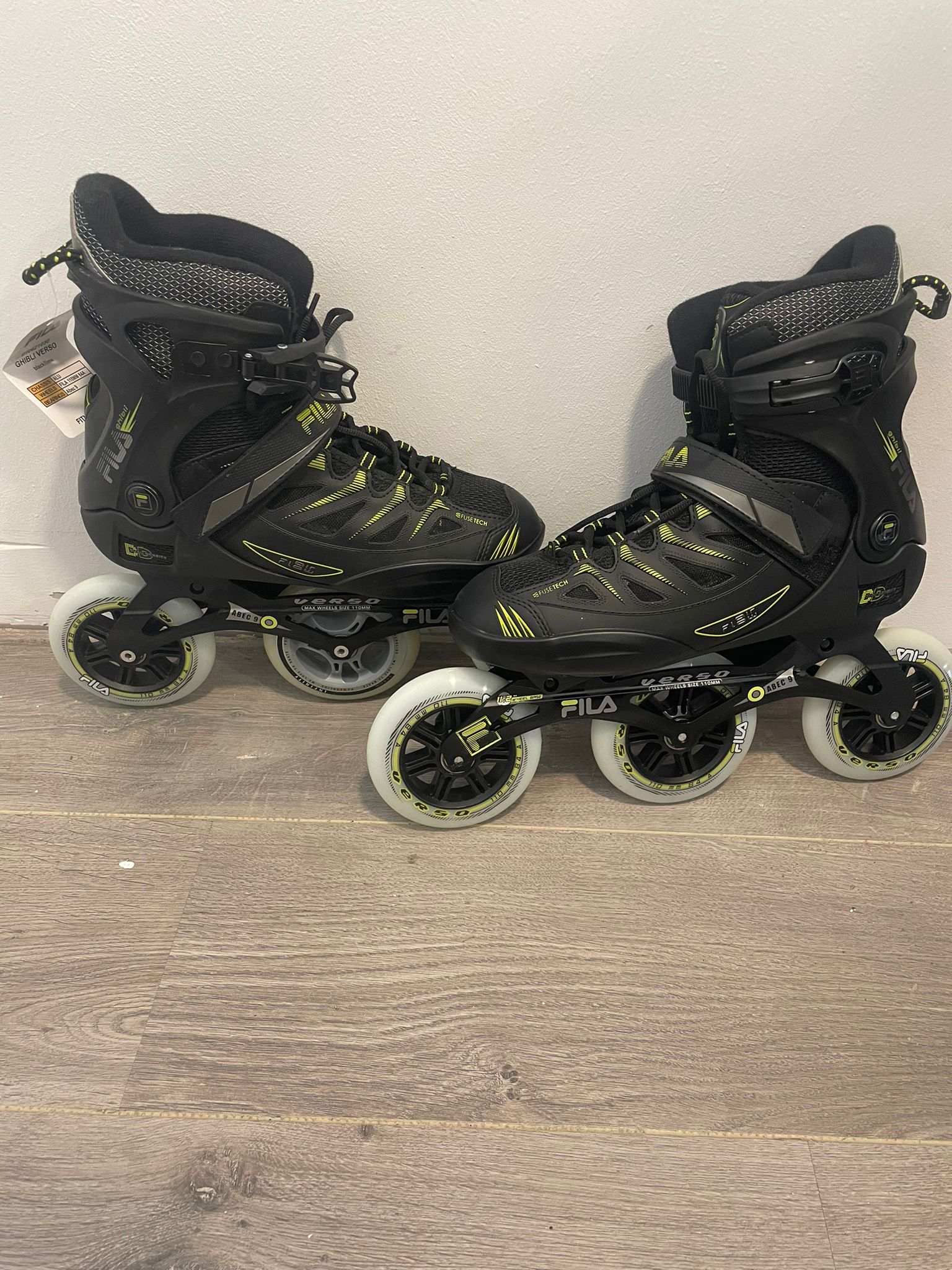 Fila Ghibli Verso inline skates 110mm black / lime (b-grade)