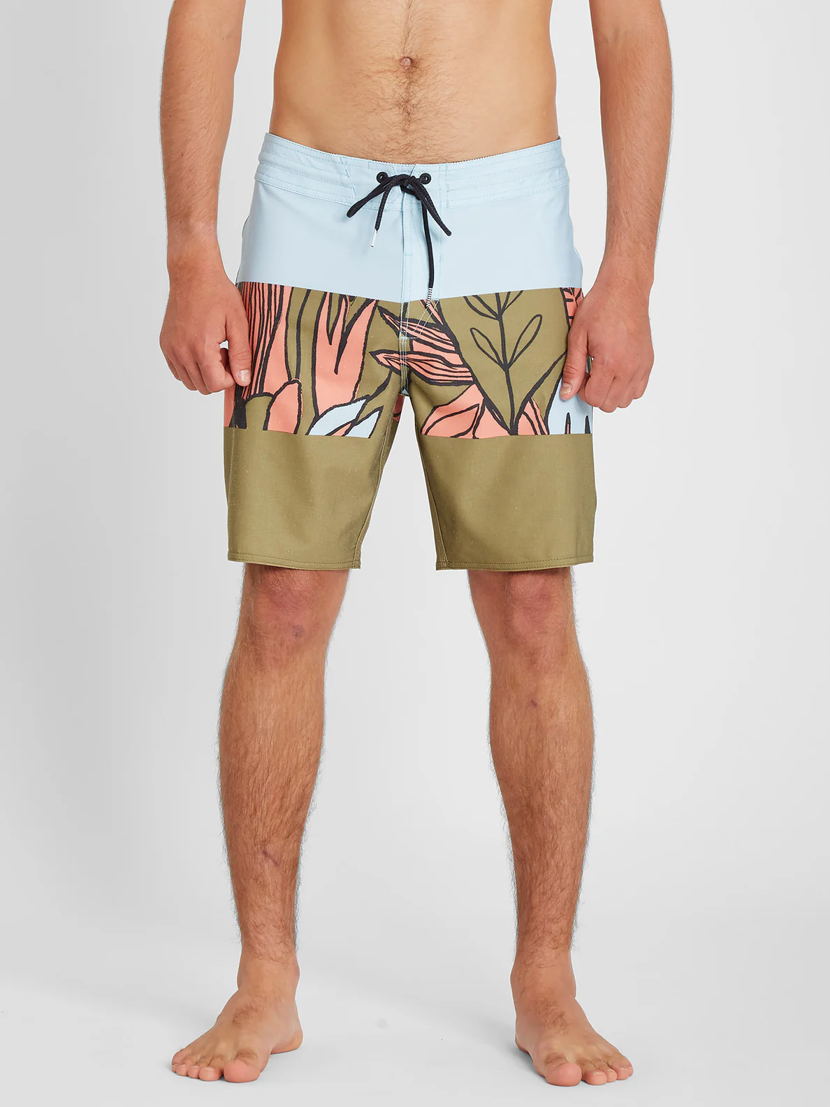 Volcom Tropic Blotter Panel boardshort 18" old mill