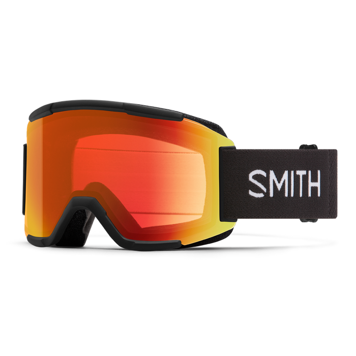 Smith Squad goggle black / chromapop everyday red mirror (met extra lens)