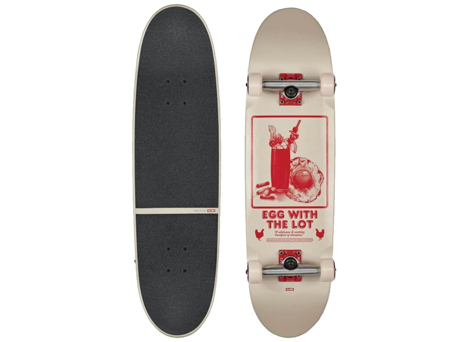 Globe Eggy 8.625'' compleet skateboard off-white / the lot