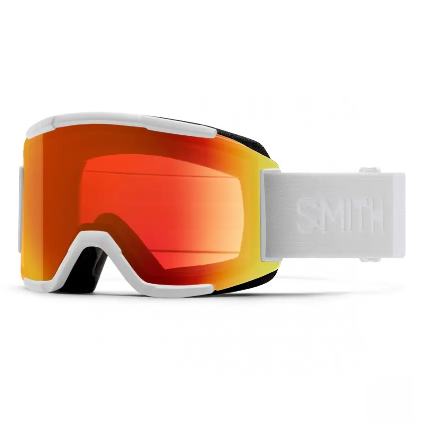 Smith Squad S goggle white / chromapop photochromic red mirror