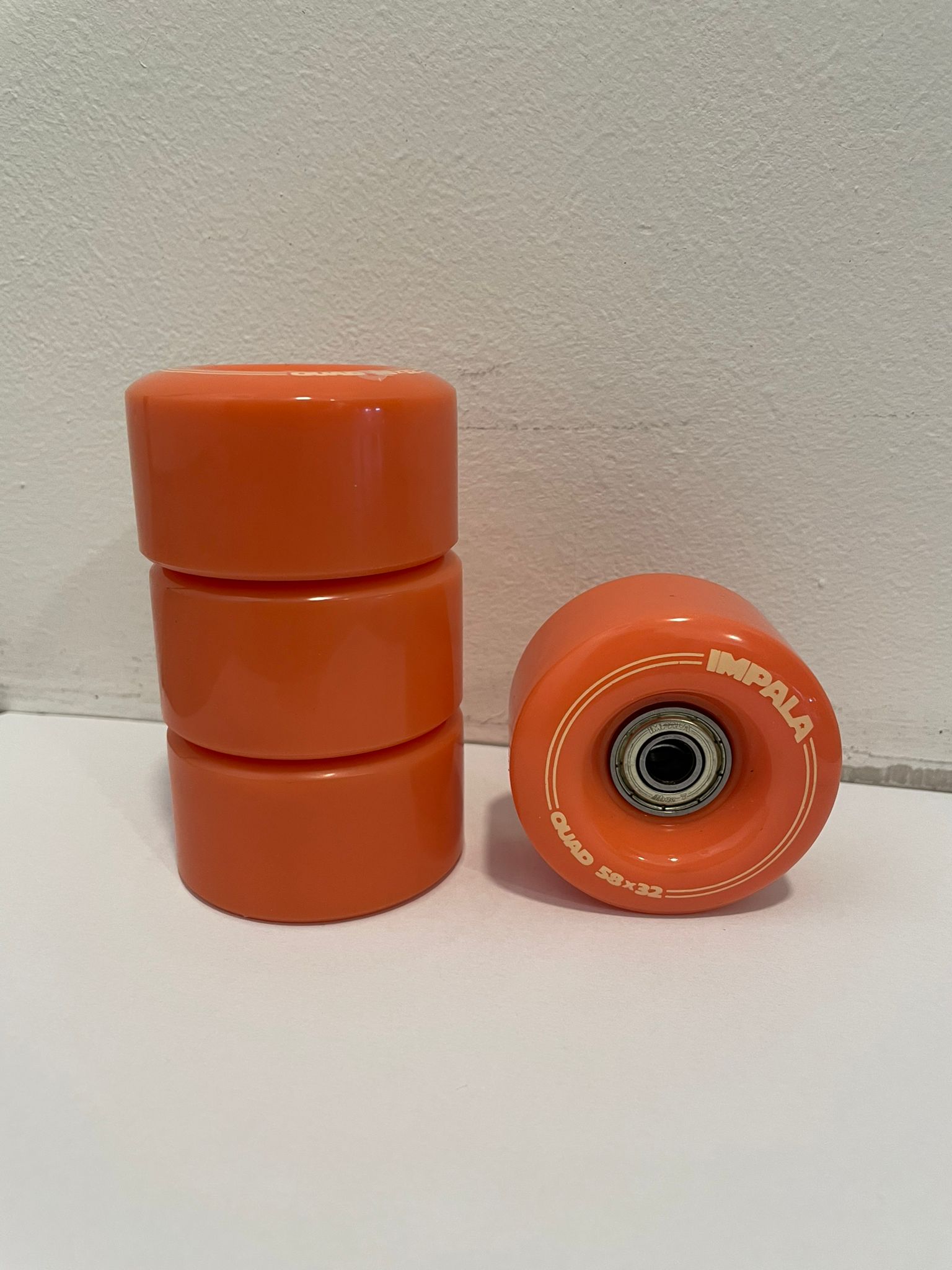 Impala rolschaats wielen (4 stuks) 58mm orange peach