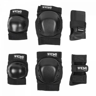TSG Basic Set skateboard beschermers zwart