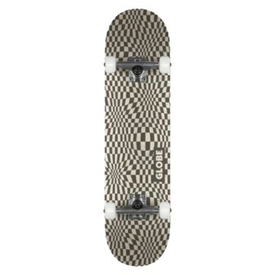 Globe G0 Checked Out 8.0 compleet skateboard black off white