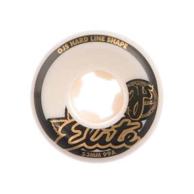 OJ Wheels 55mm Elite Hardline Wide 99A skateboardwielen white
