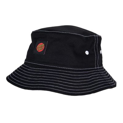 Santa Cruz Classic Label bucket hat black - white