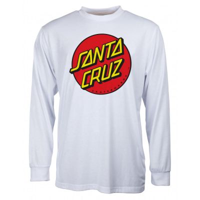 Santa Cruz Longsleeve T-shirt classic dot wit