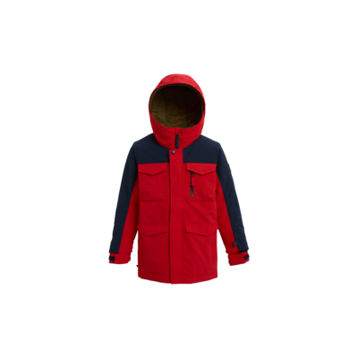 Burton Covert kids jacket flame scarlet - dress blue