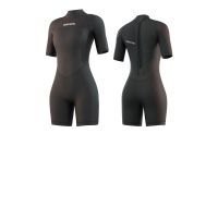 Mystic Dames Brand 3-2 back-zip shorty wetsuit black