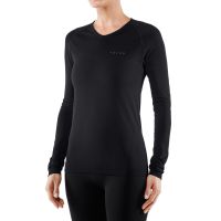 Falke Warm Longsleeve women's thermo top met v-hals black