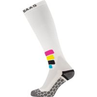 Poederbaas Technical Ski Socks Compress Merino Pro white