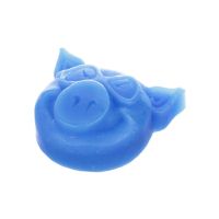 Pig Head skateboard wax blue