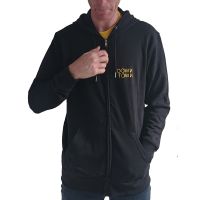 Down Town hoodie met rits zwart