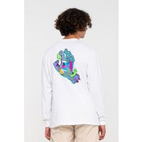 Santa Cruz Strange Hand L-S shirt white