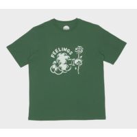 Feelings Cloud & Rose t-shirt dark green