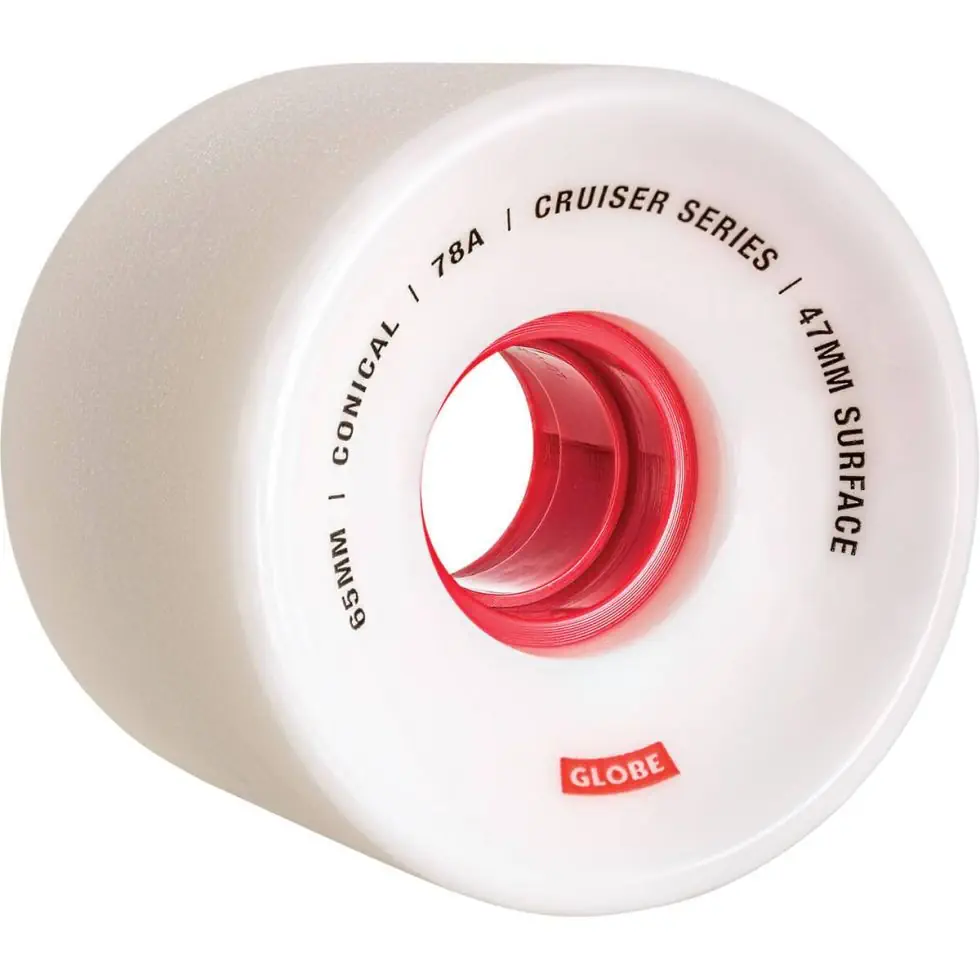 Globe Conical Cruiser 83A wielen 65 mm white - red