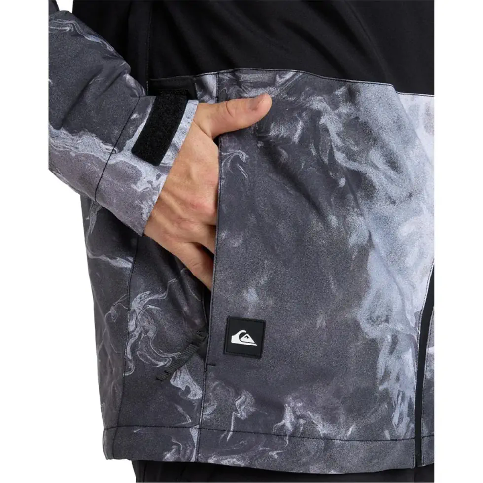 Quiksilver Sycamore Printed Jacket Thermostamp Greyscale