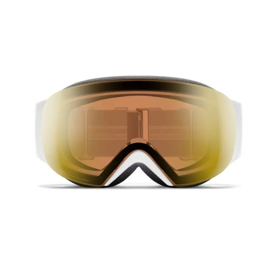 Smith I-O MAG S White Chunky Knit Chromapop Pro Photochromic Gold Mirror