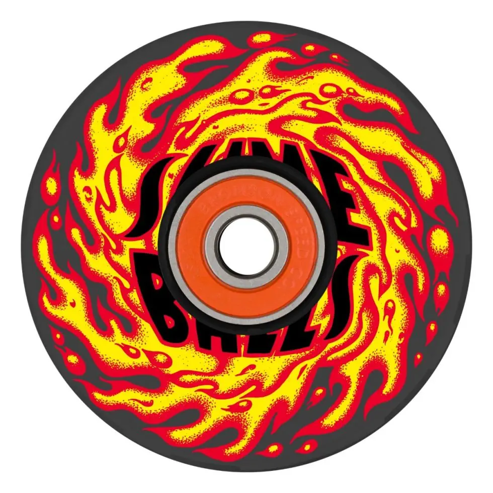Slime Balls Flame Light Ups OG Slime 66mm 78A longboard wielen