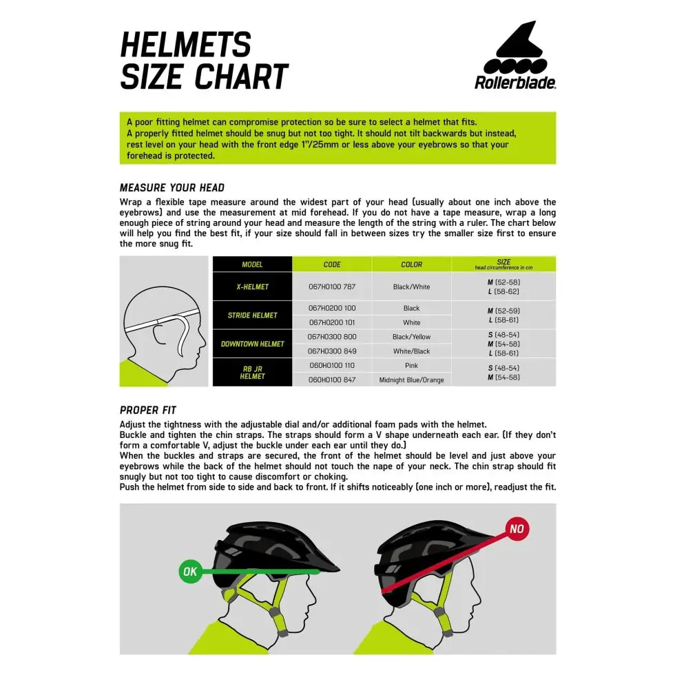 Rollerblade Stride inline skate helm black