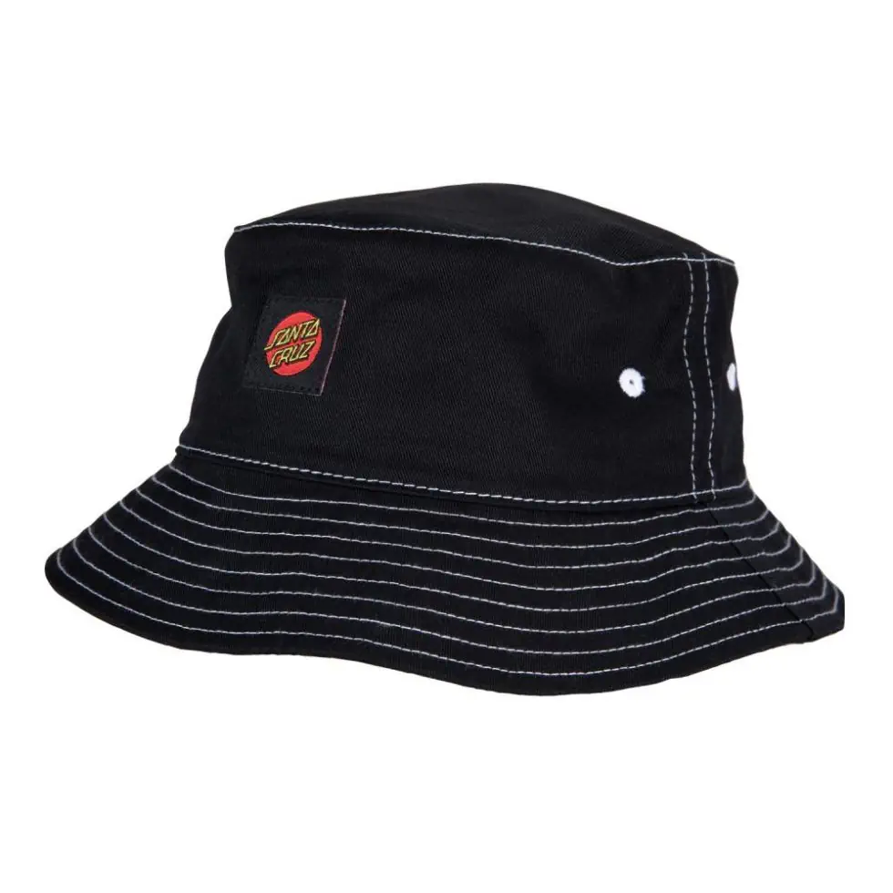 Santa Cruz Classic Label bucket hat black - white