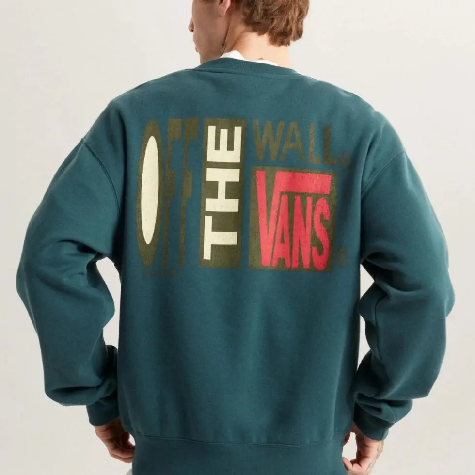 Vans Stretch Stack Crackle Crew mystic moss
