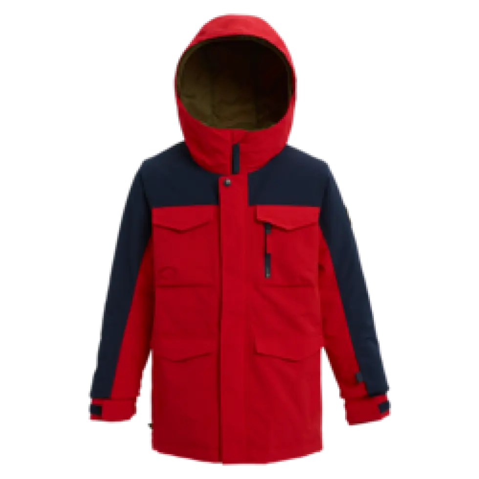 Burton Covert kids jacket flame scarlet - dress blue