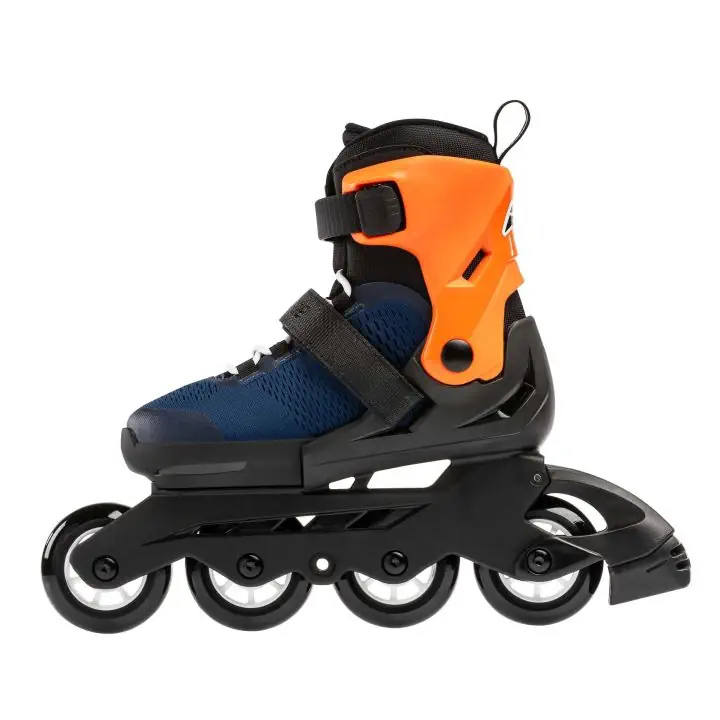 Rollerblade Microblade kinder inline skates 72 mm midnight blue - warm orange