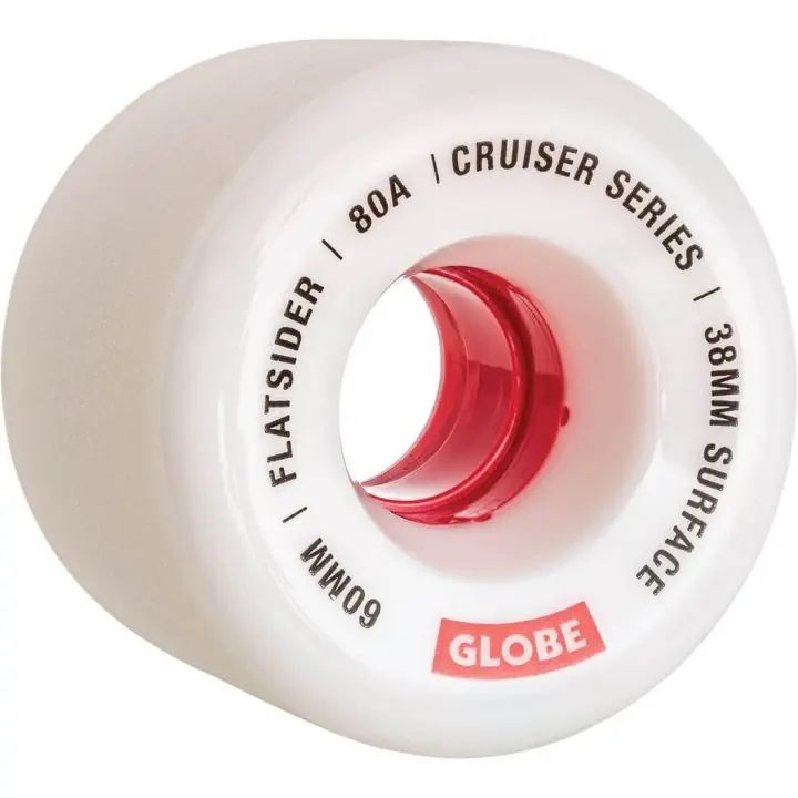 Globe Flatsider 80A wielen 60mm white-red