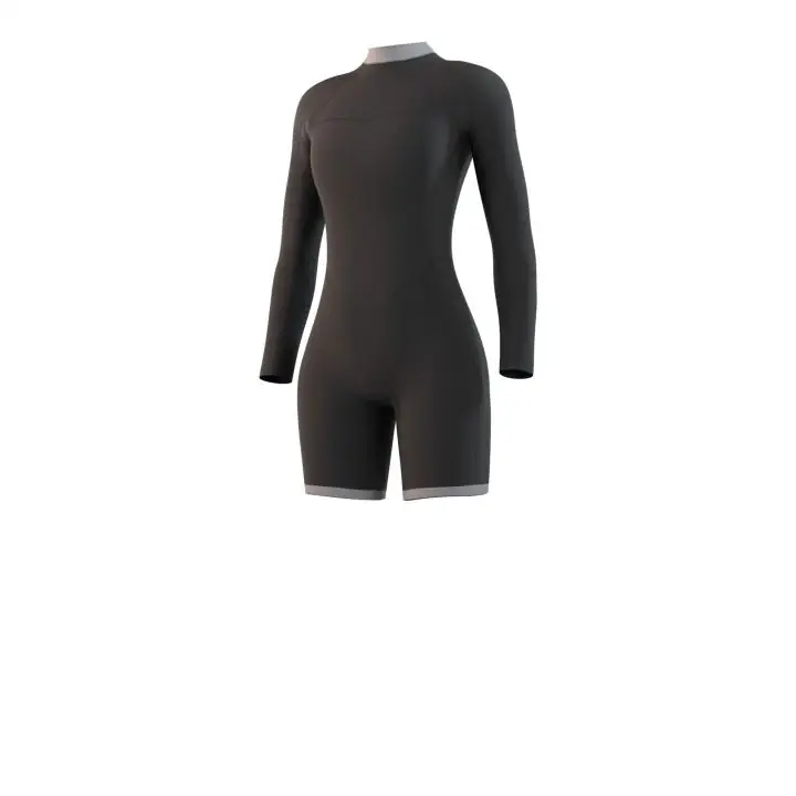 Mystic Dames Brand 3-2 back-zip longarm shorty wetsuit night blue