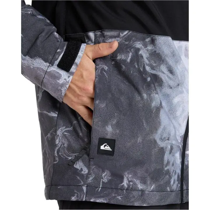 Quiksilver Sycamore Printed Jacket Thermostamp Greyscale