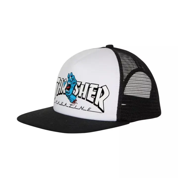 Santa Cruz Thrasher Screaming Logo Trucker Santa Cruz Hat white