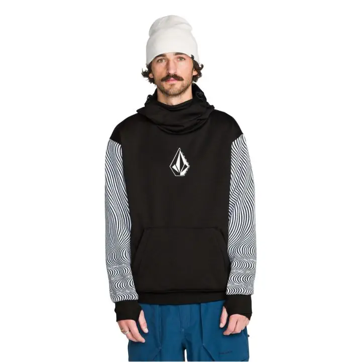 Volcom Hydro Riding Hoodie Black White