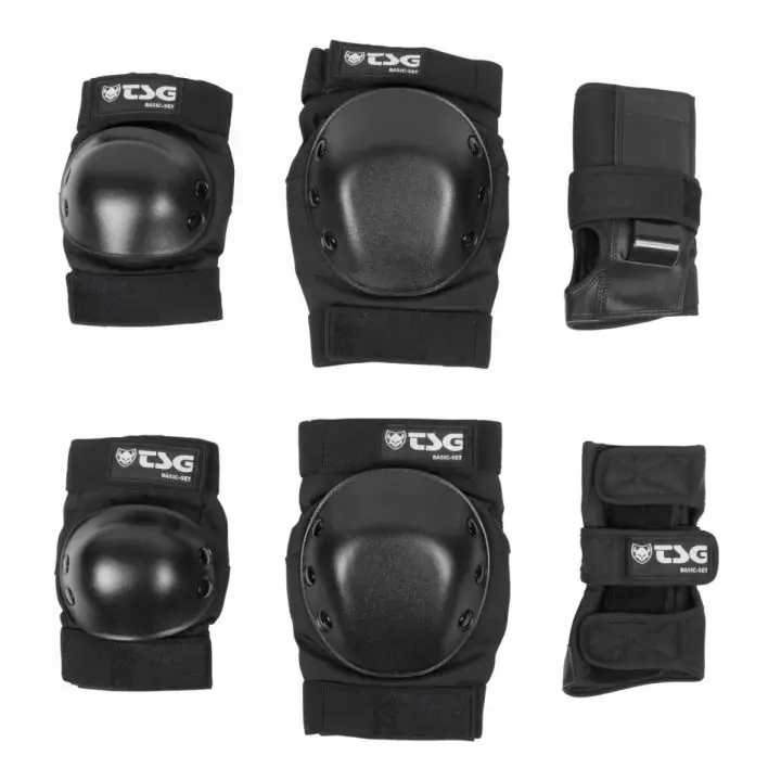 TSG Basic Set skateboard beschermers zwart