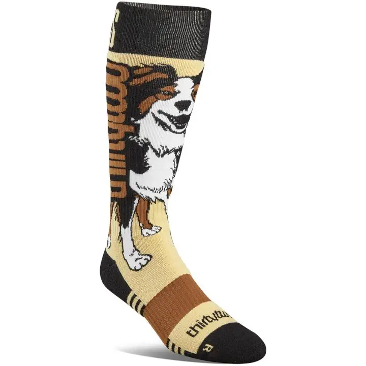 ThirtyTwo Signature Merino Sock Black Brown