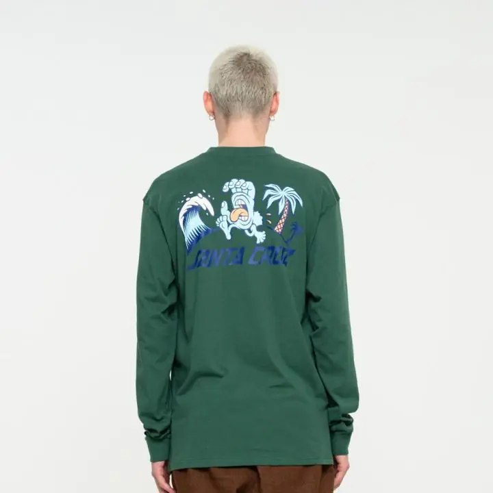 Santa Cruz Beach Bum Scene L-S shirt cedar
