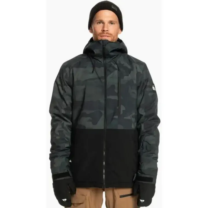 Quiksilver Mission jacket spray camo true black