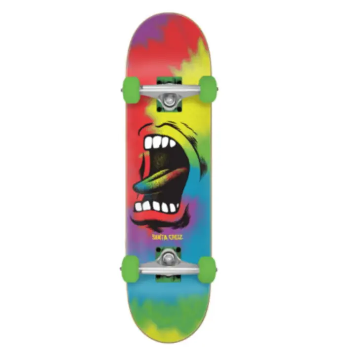 Santa Cruz Screaming Big Mouth 8.0" compleet skateboard tie dye
